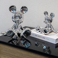 简约现代米奇老鼠雕塑卡通玩偶摆件桌面儿童房样板间软装工艺饰品