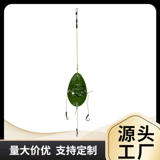 批发跨境勺型大力马金属打窝器欧式飞德钓西瓜型防挂底弹簧鱼饵笼
