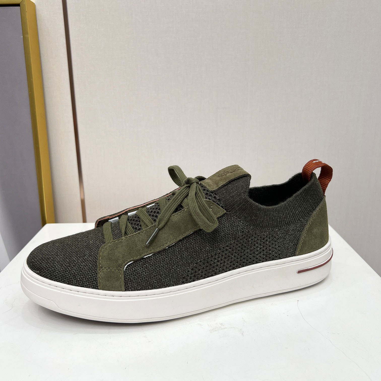 Foreign Trade LP Fashion Versatile Men's , Genuine Leather Breathable Sneakers, Flat Lace-Up Knitted Casual Sports_voghion.com