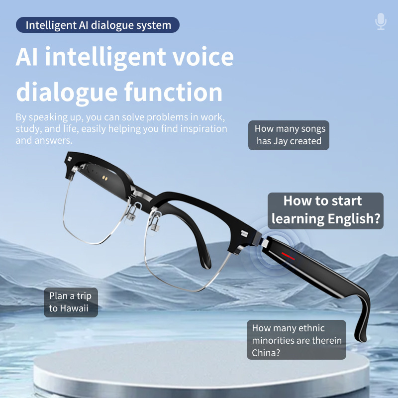 Ai Smart Glasses E13 Sunglasses 100+ Languages ​​Real-Time Translation, Phone Calls, Listening to Music, Bluetooth Glasses