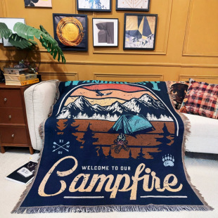 Foreign Trade Cotton Woven Tapestry Camping Atmosphere Arrangement Room Bedroom Background Cloth Cabinet Cover Towel Tapestry Decorative Painting