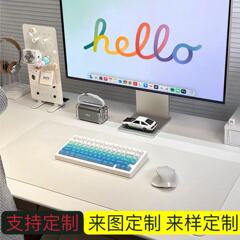 特大マウスパッド カスタム オフィス 無地 学生デスクパッド 汚れにくい キーボード滑り止めパッド レザー 防水 耐摩耗