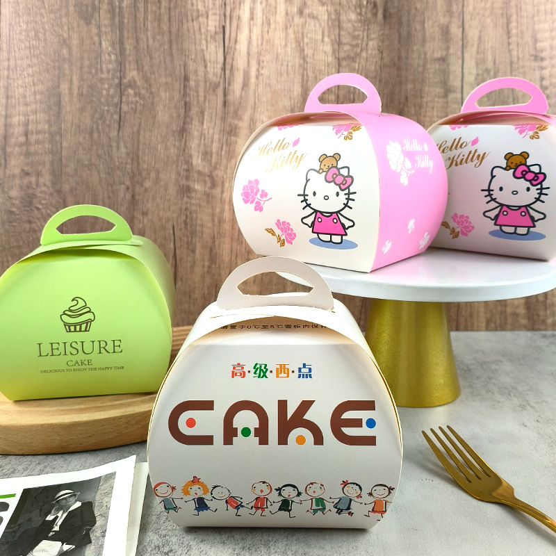 Caja de pastel de mousse portátil, caja de embalaje de postres para hornear, caja de embalaje extraíble desechable, caja de regalo al por mayor