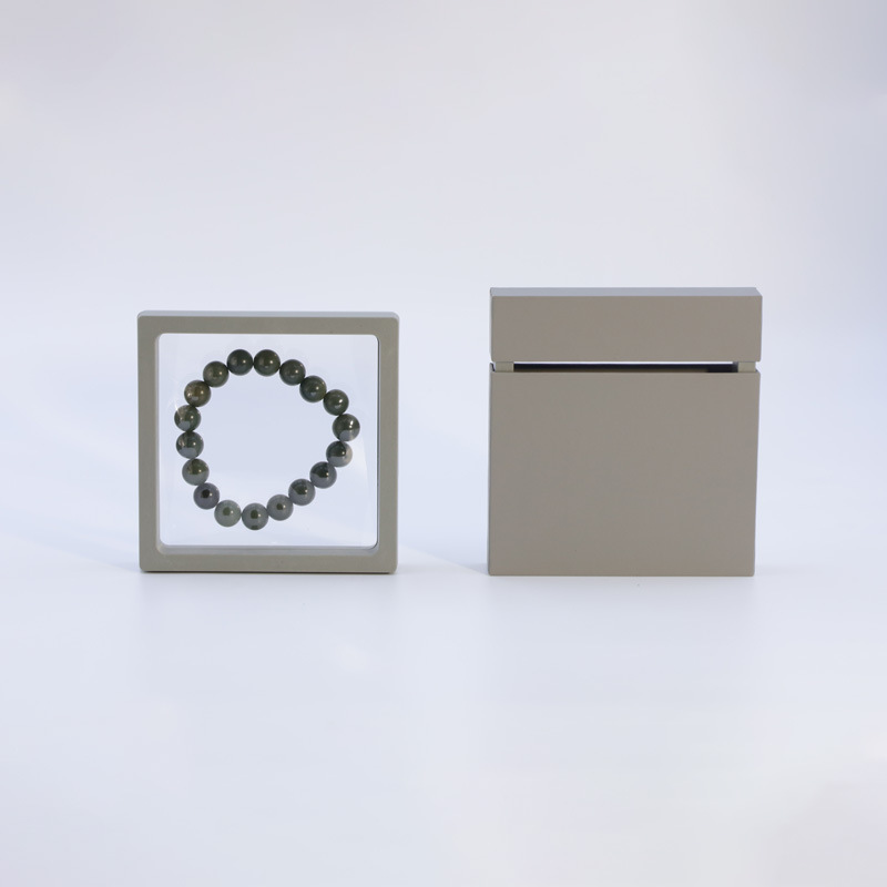 Caja de cajón de papel exterior multicolor extraída Caja de suspensión de almacenamiento Anillo de embalaje de red Caja de joyería de cristal antioxidante