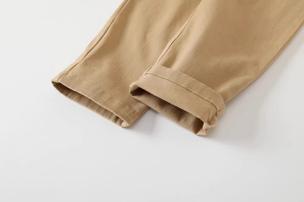 Klassische Kinder Stoffhose Aus Twill Baumwolle Für Schule Alltag_voghion.com