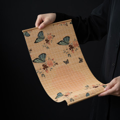 Chinese handmade bamboo woven Zen-style tea tray coaster tea table heat insulation mat tea ceremony tray waterproof tablecloth tea towel tea curtain