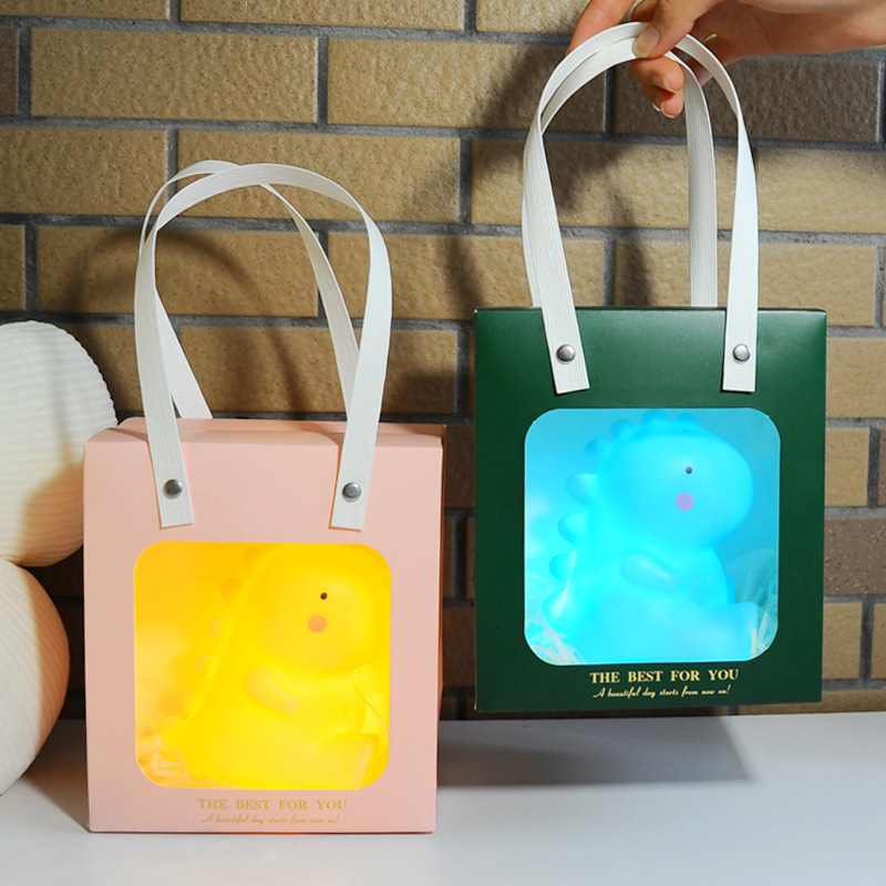 Preschool birthday gift children's party favor dinosaur glowing night light school activity prize small gift practical