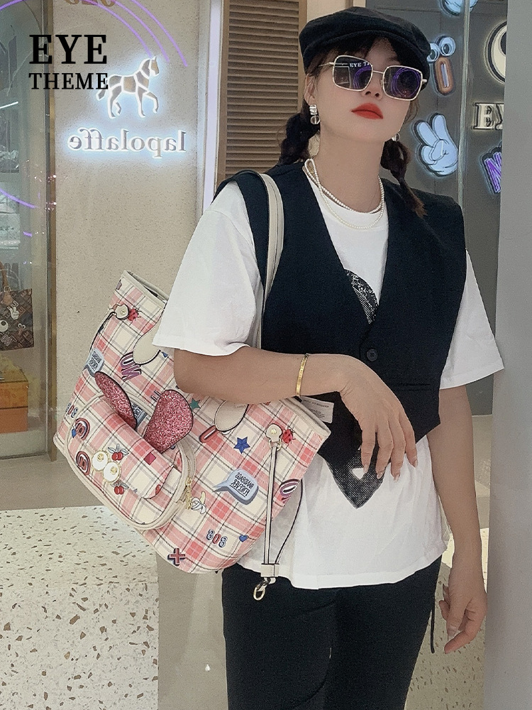 Bolsa de impresión de cremallera de gran capacidad para damas de viaje de ocio almacenamiento personalidad bolsa de moda extraña 2690 #