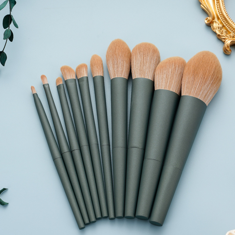 High-quality, super soft, dark green 10-piece makeup set, soft-bristled brush, complete brush tools, genuine products, suitable for beginners undefined
