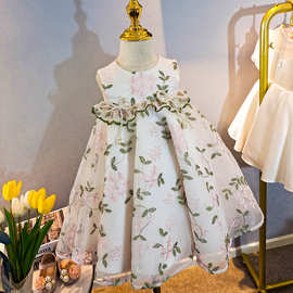 儿童晚礼服日常女童生日周岁公主裙小女孩主持人花童钢琴表演出服