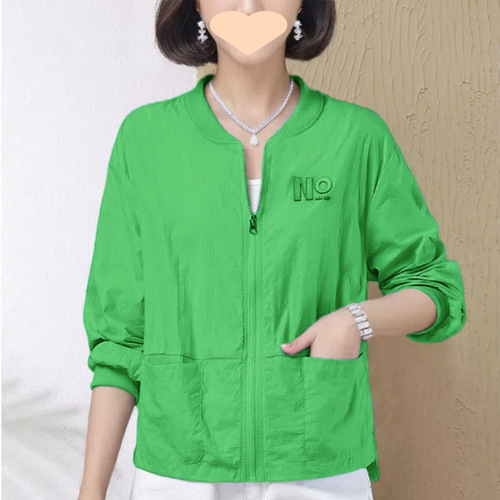 Lightweight Short-Sleeve Women's Sun Shirt 2025 Mother's Style Casual Baseball Jacket Small Figure Jacket Top for Summer