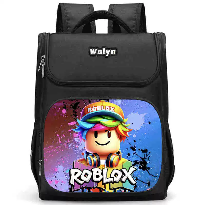 ROBLOX Roble Missing Printing Cross-border Package. Детские школьные сумки для начальной школы. Сумка поддерживает прямые продажи от производителя.