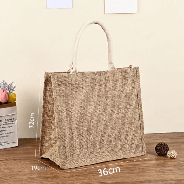 スポットリネンハンドバッグカスタムリネン無印良品バッグプリントパターンハイエンドギフトジュートバッグdiy|undefined