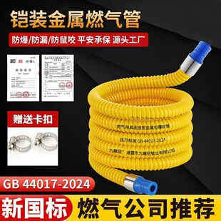 New national standard armored gas pipe liquefied gas metal hose gas pipe natural gas pipe liquefied flame retardant pipe