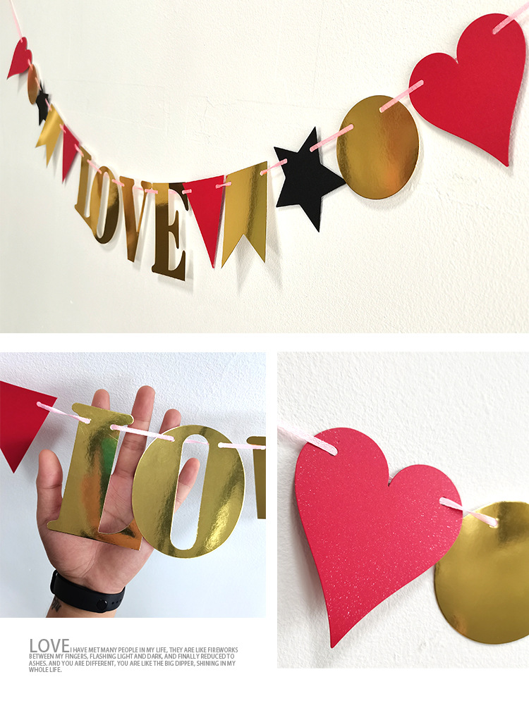 Wholesale Letter Love Pull Flag Atmosphere Layout Supplies Nihaojewelry display picture 4
