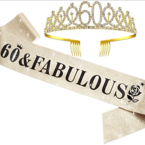 Numbers 50 21 13th Birthday Crown Etiquette Belt Set Girls Rhinestone Headband Belt Queen Party Supplies