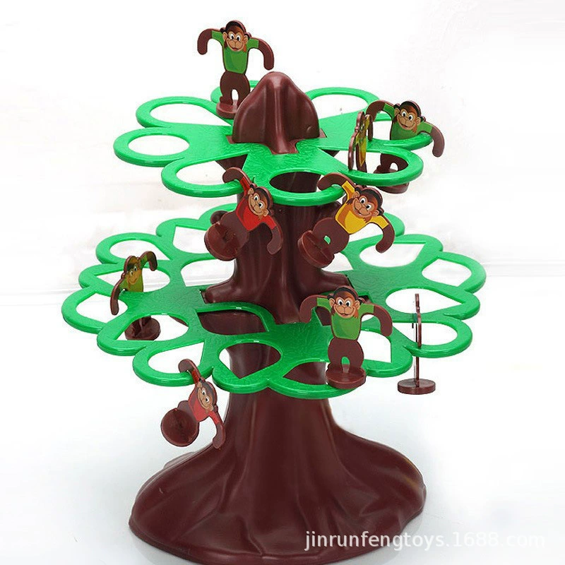 Cross-border monkey jumping board game bouncing animals hen lay eggs pulling sticks monkey falls off kicking stick game bouncing hanging monkey