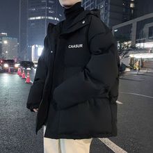 棉衣男秋冬季港风宽松字母印花棉服外套韩版潮流加厚保暖棉袄12