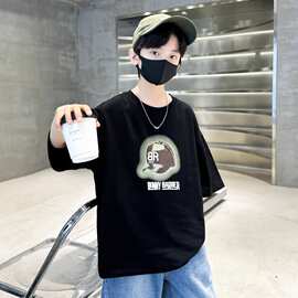 男童夏季潮帅短袖T恤新款中大童男孩初中生15岁夏装棉半袖上衣