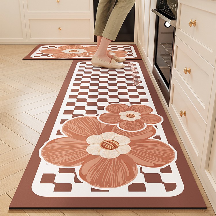 Cojín de cocina de dibujos animados resistente al desgaste resistente a la suciedad fácil de cuidar alfombra de barro de diatomeas absorción de agua absorción de aceite secado rápido cojín antideslizante doméstico