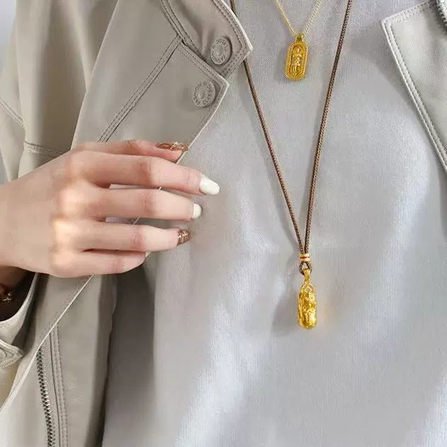 项链 高级感金色貔貅金刚杵小众百搭吊坠气质项链精致小众百搭