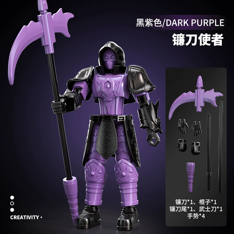 Other Brand Multi-Joint Movable Mini Transformer Doll – 5 Weapons, 2 Gestures, Shield/Blade Colors