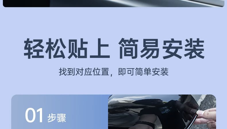 Suitable for Tesla Model Y/YL/3 new version rearview mirror anti-collision strip anti-scratch protective sticker car accessories