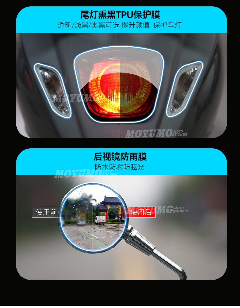 Suitable for Vespa Sprint, Sprint 150: instrument panel film, display screen film, headlight protective film, and modification accessories