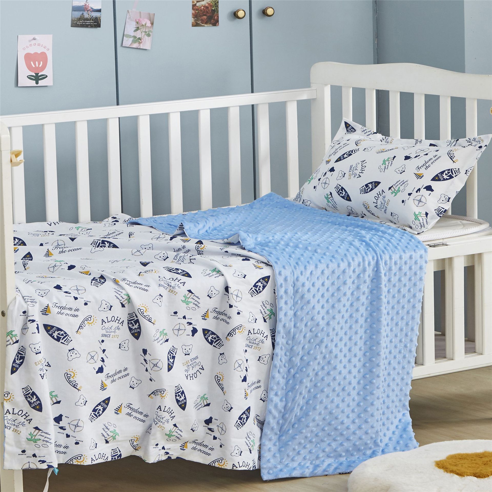 Algodón bebé calmante manta bebé Beanie manta niños manta recién nacido manta verano kindergarten siesta Manta