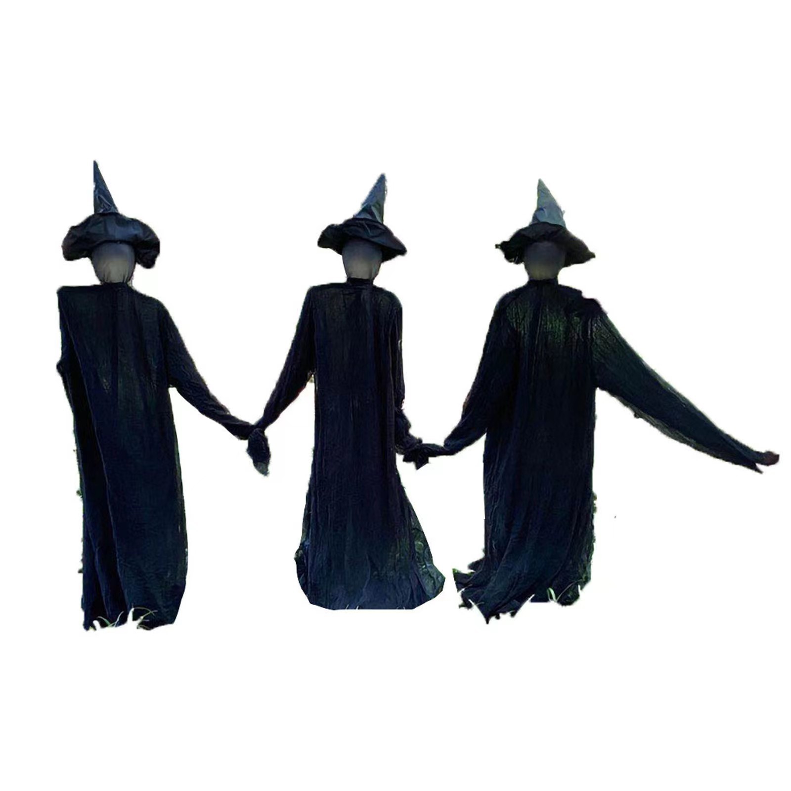 Nuevo estilo transfronterizo de Amazon, colorido y luminoso, tres brujas de la mano, atmósfera de fantasma individual, decoración de escena, accesorios