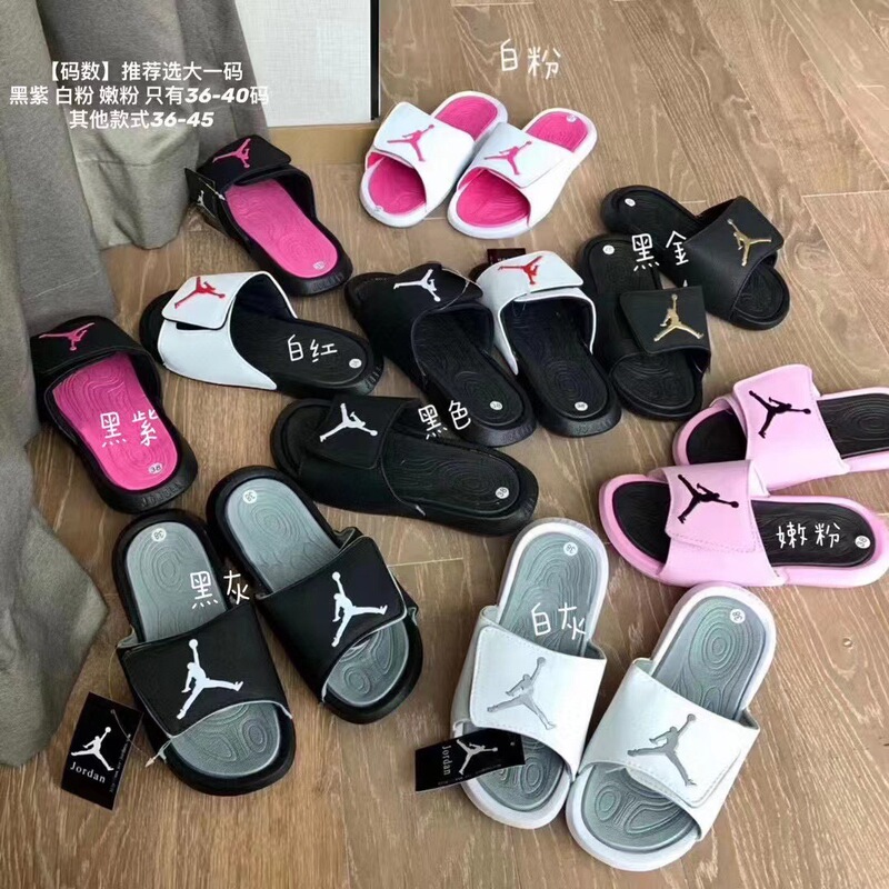 Summer Pure Original American-style aj Slippers Flying Outer Wear Velcro Sports Anti-Slip Internet Popular ins Fashionable Slippers for Men and Women