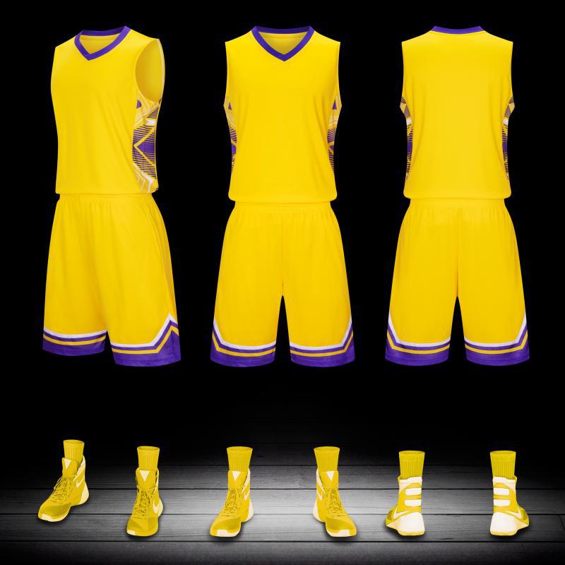 Al por mayor nueva ropa de baloncesto transpirable masculina juvenil campus uniformes de juego de estudiantes uniformes de equipo personalidad impresa camiseta