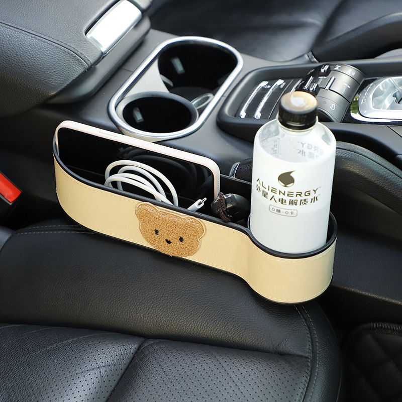 Caja de almacenamiento de costuras de automóviles de dibujos animados caja de almacenamiento de costuras de asientos de automóviles caja de almacenamiento de necesidades esenciales en el automóvil caja de almacenamiento de copiloto