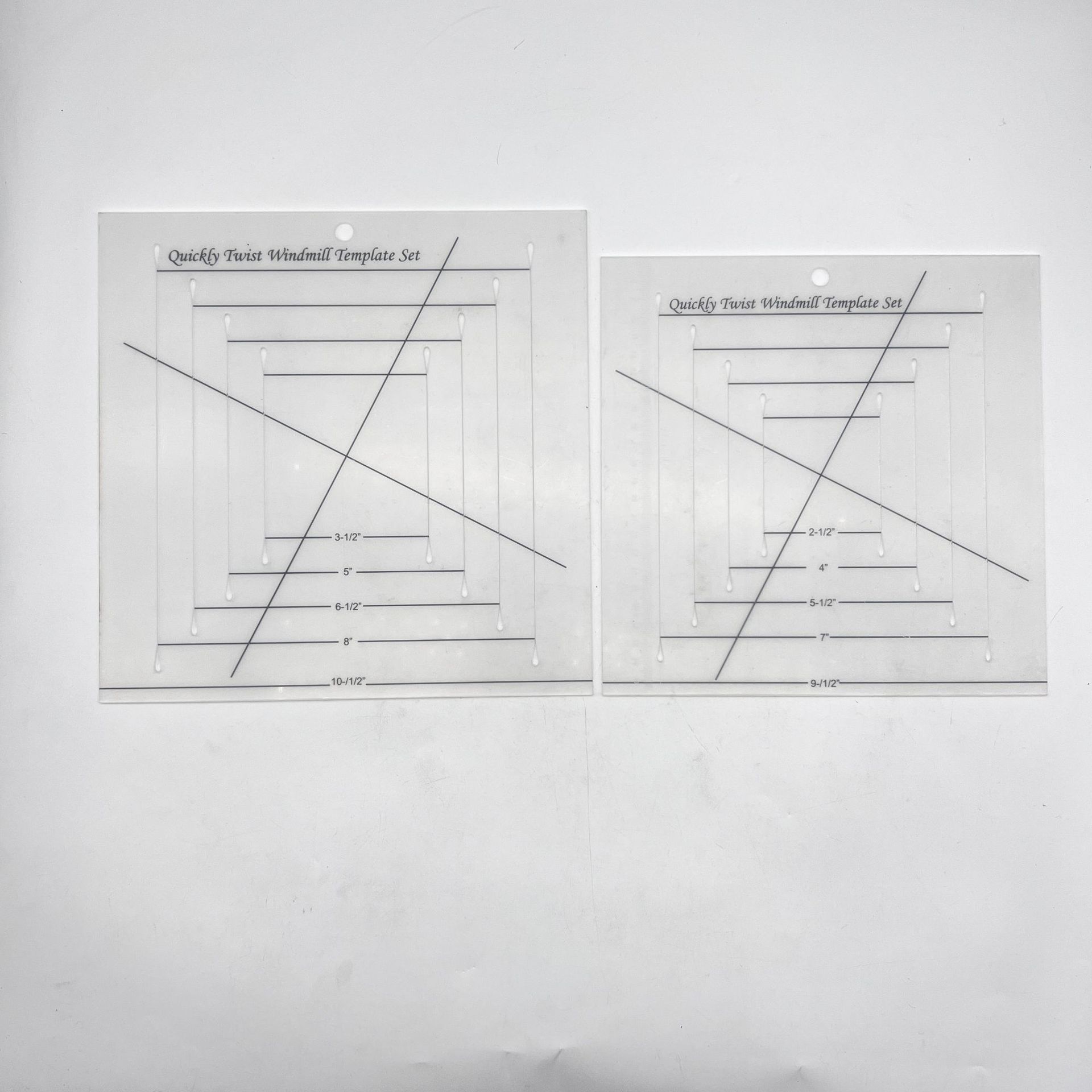 Diseño de prendas de vestir acrílico 90 ° regla de costura de tela de corte de tela doble regla de patrón de tela de corte