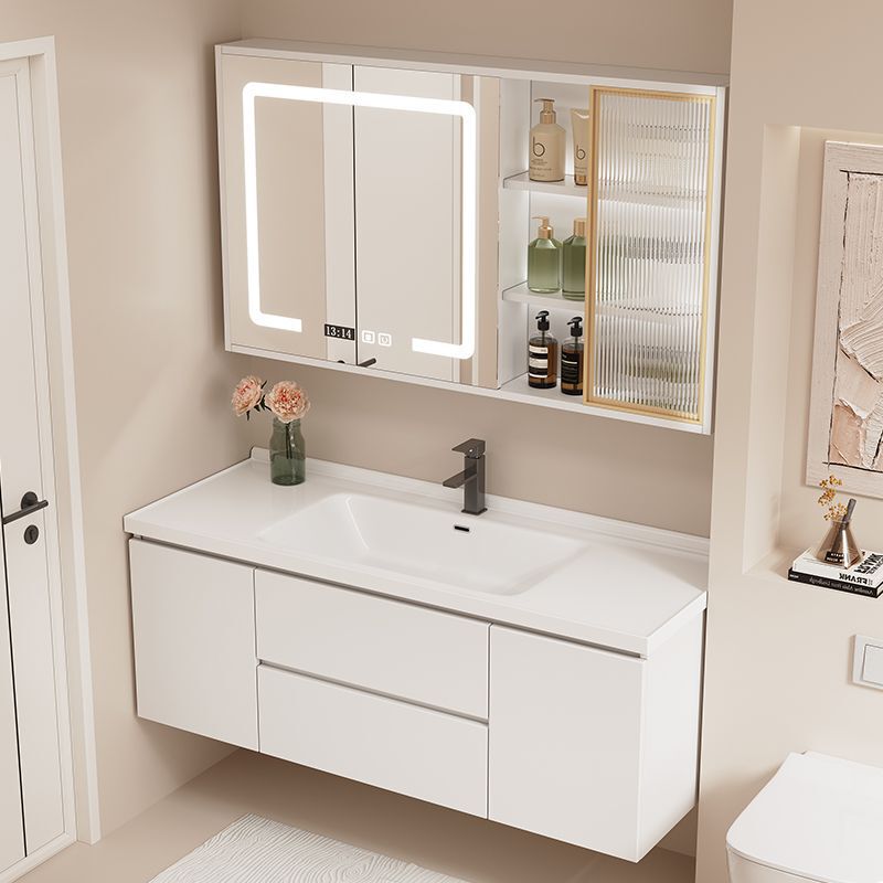 Special Offer Popular Wall Cabinet Wooden Bathroom Cabinet Bathroom Wall Cabinet Floor Cabinet Wash Basin Household Wash Basin Ceramic Integrated Basin