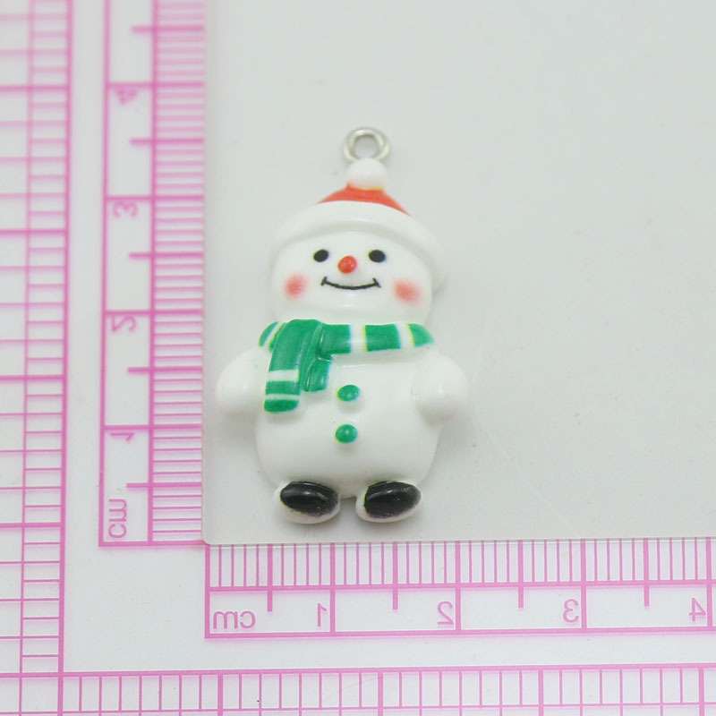 Accesorios de la joyería de bricolaje 2024 nueva resina árbol de Navidad Santa Claus muñeco de nieve SERIE DE Navidad colgante