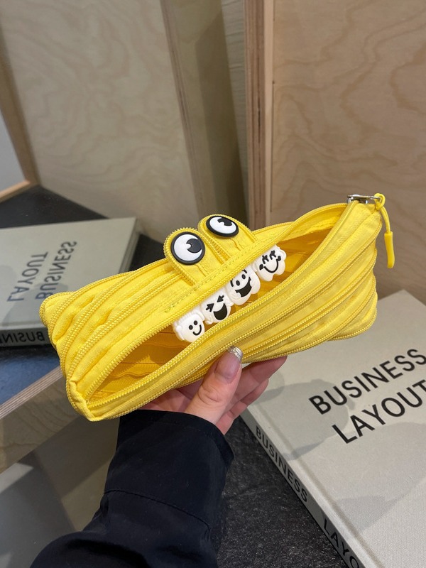 Creativo y divertido bolso con cremallera desmontable diseño de gran capacidad bolso de lápices moda lindo estilo ins comercio exterior