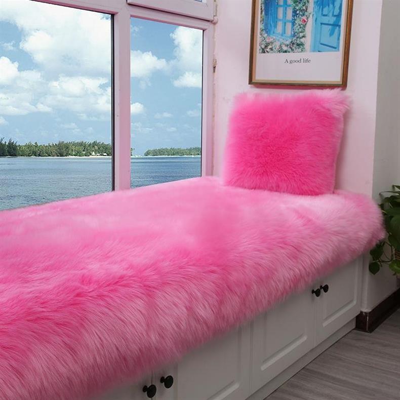 New Chinese-Style Large Red Chair Cushion, Faux Cashmere Door Mat, High-End Blue Carpet for Living Room Decoration and Grand Opening