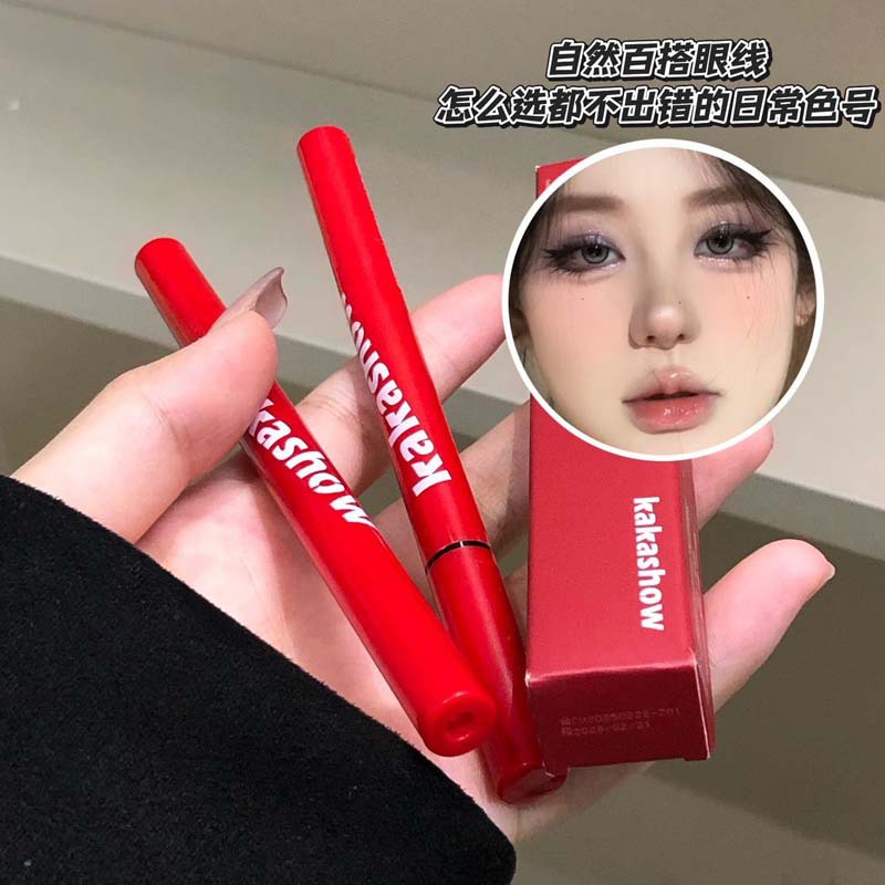 Kakashow, un lápiz de delineador de ojos de maquillaje fino, suave y rápido, color y desarrollo de delineador de ojos duradero, impermeable, sin manchas. image 5