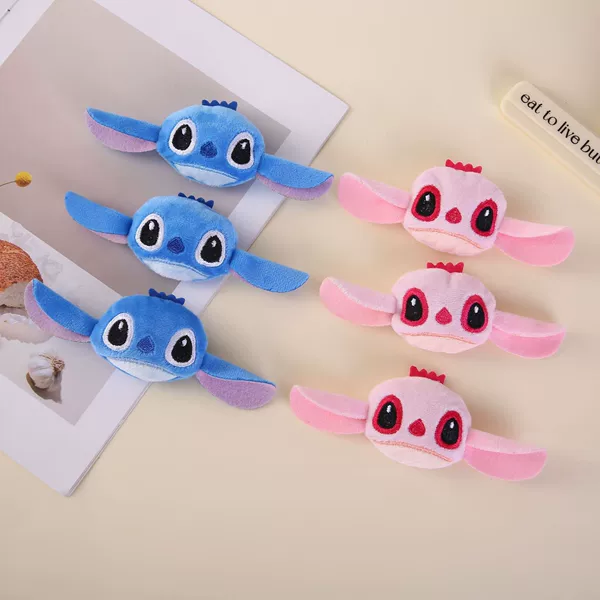 Ins Cartoon Plush Doll Brooch Lilo & Stitch Anime Doll Pin Hair Accessory Hair Tie Doll