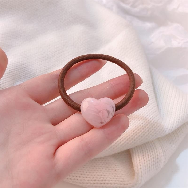 Acrílico amor cuerda de cabeza mujer simple nuevo diseño cuerda de cabello japonés y coreano temperamento atar cabello pequeña banda de cuero