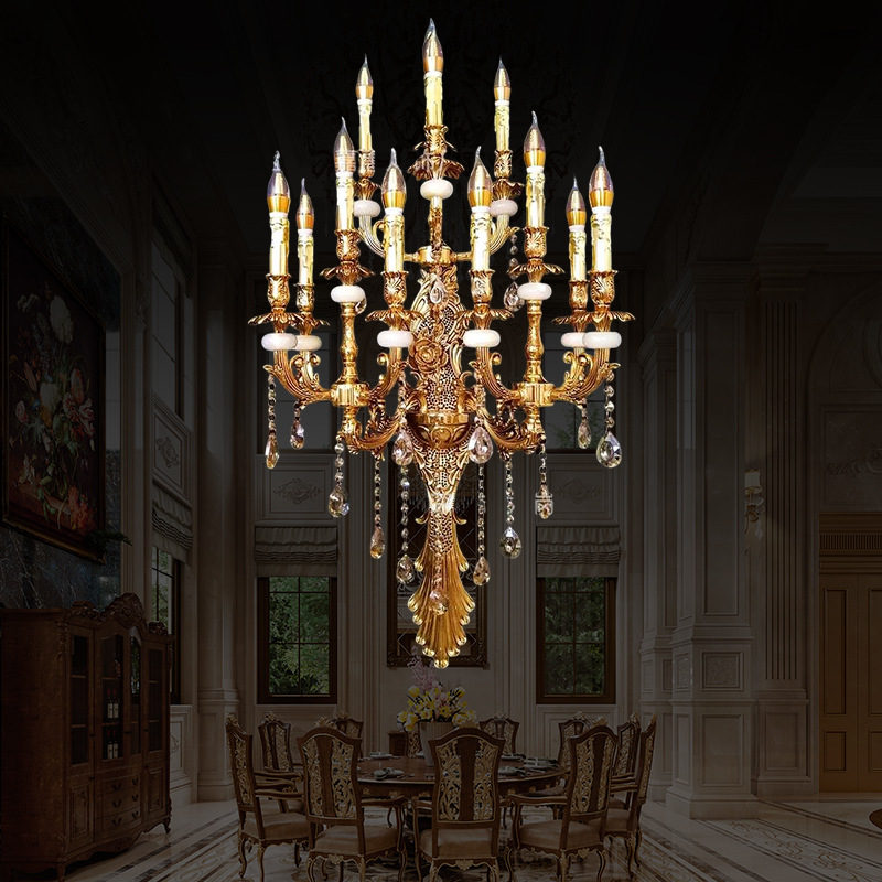 Gran lámpara de pared de cristal francés de lujo retro Villa sala de estar vestíbulo lámpara de pared del hotel lámpara de pared interior europea