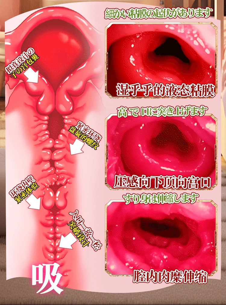 Male Masturbation Device Realistic Vaginal and Buttocks Mold TPE Manual — detail image 4