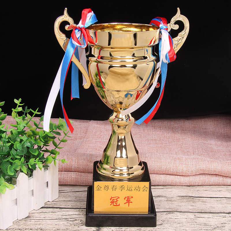 Trofeo metálico de recuerdo para eventos de celebración universales, premio para reuniones anuales, trofeo empresarial, trofeo de cinco estrellas