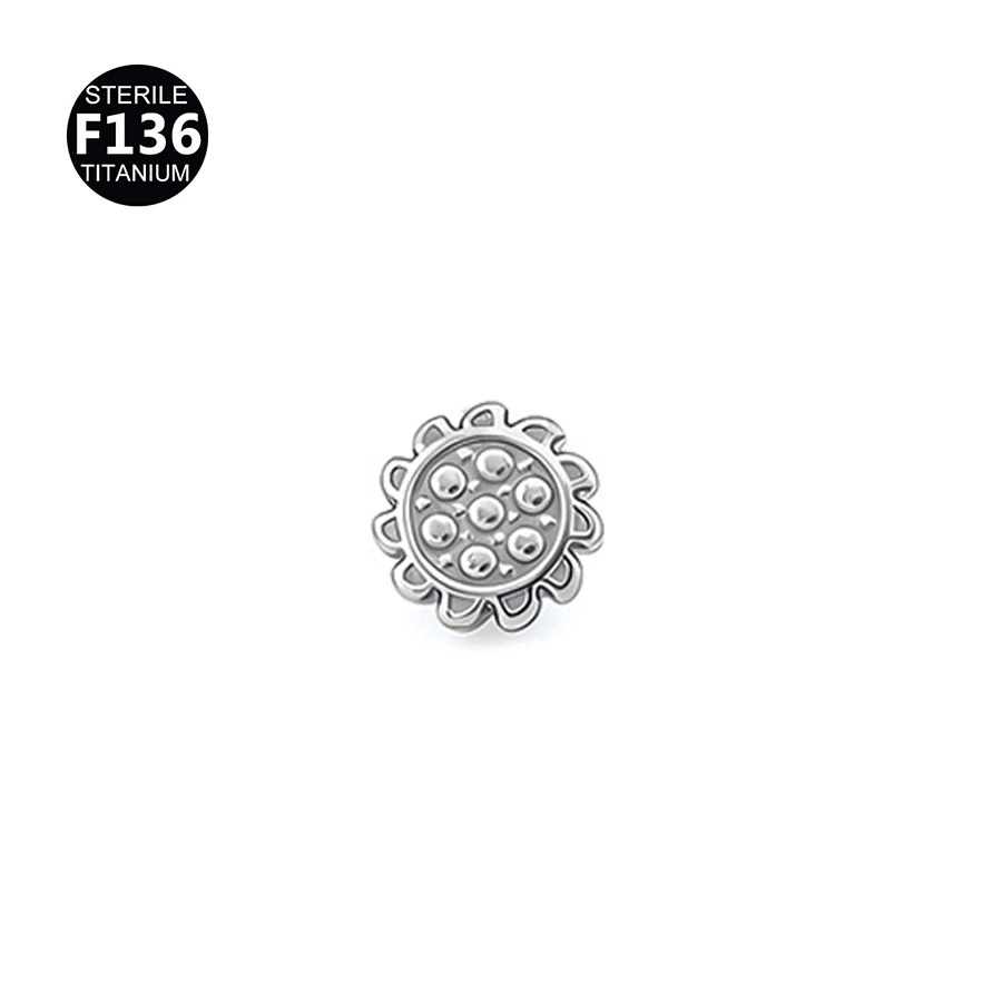 Metal small lip piercing heart-shaped