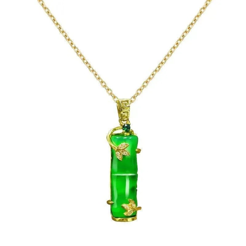 Collier pendentif en bambou et perles 2026 pour femme, design raffiné et sophistiqué, chaîne ras du cou._voghion.com