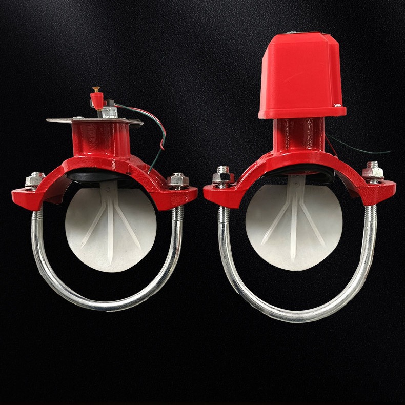 消防沟槽卡箍式马鞍式水流指示器ZSJZ