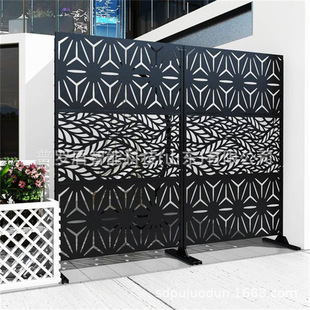 Laser Cut Galvanized Sheet Art Fence Hotel Screen Fence Villa Hollow Decorative Partition CNC Shape