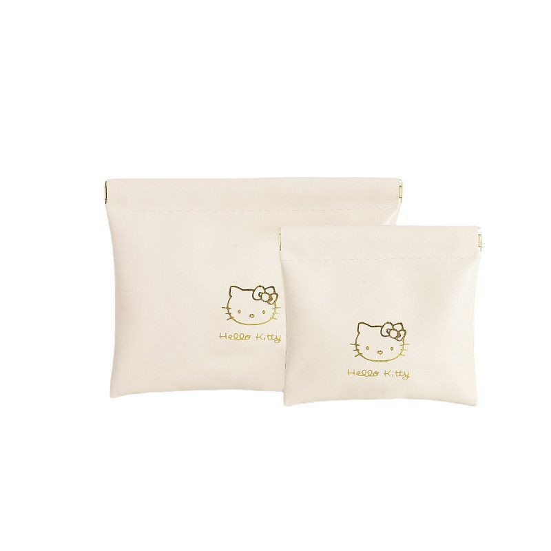 有线耳机数据线收纳包大容量口红化妆刷子便携旅行自动闭合包KT猫