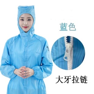 Spray Paint Polishing Jumpsuit Polished Dustproof Clothing Anti-static Hooded Split Clothing Food Workshop Men and Women White Blue
